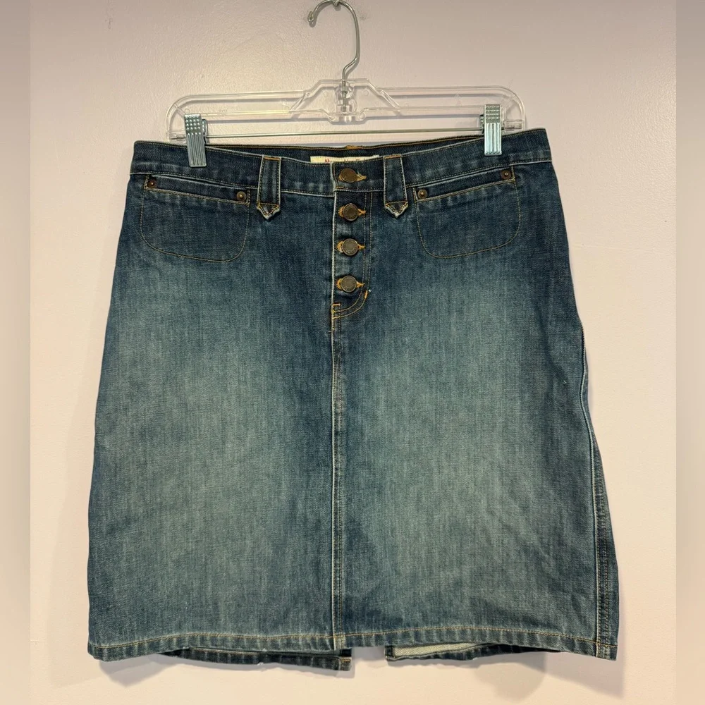 Vintage‎ denim Abercrombie and Fitch button mini skirt